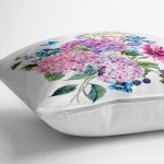 - yerminderi-YER-2398-1 - Realhomes  Lila Renk Demet Zambak Motifli Dekoratif Yer Minderi - 70 x 70 cm Realhomes