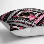 - yerminderi-YER-2404-1 - Realhomes  Kare Puan Çizimli Dekoratif Dijital Baskılı Yer Minderi - 70 x 70 cm Realhomes