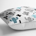 - yerminderi-YER-2427-1 - Realhomes  Puanlı Çöl Bitkisi Tasarımlı Dijital Baskı Yer Minderi - 70 x 70 cm Realhomes