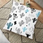 Renkli Elmalar Dijital Baskılı Yer Minderi - 70 x 70 cm Realhomes