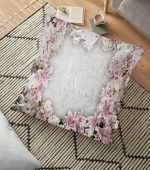 Çiçek Dünyası Dijital Baskılı Dekoratif Yer Minderi - 70 x 70 cm Realhomes