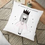 Leopar Temalı Kavaniçe Desenli Dijital Baskılı Yer Minderi - 70 x 70 cm Realhomes