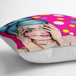 - yerminderi-YER-244-1 - Realhomes  Pop Art Dijital Baskılı Dekoratif Yer Minderi - 70 x 70 cm Realhomes