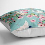 - yerminderi-YER-2444-1 - Realhomes Ebabil Kuşları Motifli Dekoratif Yer Minderi - 70 x 70 cm Realhomes