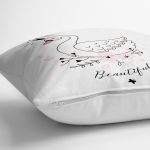 - yerminderi-YER-2452-1 - Realhomes  Beatiful Ördek Baskılı Modern Yer Minderi - 70 x 70 cm Realhomes