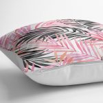 Palmiye Esintisi Temalı Dijital Baskılı Yer Minderi - 70 x 70 cm Realhomes