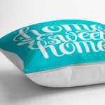 - yerminderi-YER-248-1 - Realhomes  Home Sweet Home Dijital Baskılı Dekoratif Yer Minderi - 70 x 70 cm Realhomes