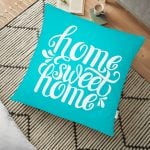 Palmiye Esintisi Temalı Dijital Baskılı Yer Minderi - 70 x 70 cm Realhomes