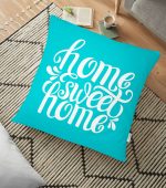 - yerminderi-YER-248 - Realhomes  Home Sweet Home Dijital Baskılı Dekoratif Yer Minderi - 70 x 70 cm Realhomes