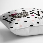 - yerminderi-YER-2481-1 - Realhomes  Love Princess Motifli Dijital Baskılı Dekoratif Yer Minderi - 70 x 70 cm Realhomes