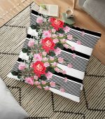 - yerminderi-YER-2499 - Realhomes  Notalar Temalı Dijital Baskılı Yer Minderi - 70 x 70 cm Realhomes