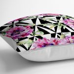 - yerminderi-YER-2500-1 - Realhomes  Geometrik Elmas Çizimli Dijital Baskılı Yer Minderi - 70 x 70 cm Realhomes