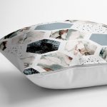 - yerminderi-YER-2513-1 - Realhomes  Hava Durumu Temalı Bal Peteği Motifli Dijital Baskılı Yer Minderi - 70 x 70 cm Realhomes