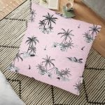 Sardunya Çizimli Dijital Baskılı Modern Yer Minderi - 70 x 70 cm Realhomes