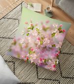 - yerminderi-YER-2522 - Realhomes  Sardunya Çizimli Dijital Baskılı Modern Yer Minderi - 70 x 70 cm Realhomes