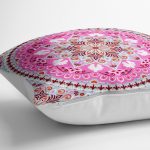 - yerminderi-YER-2541-1 - Realhomes Çiçek Halkası Motifli Modern Dijital Baskılı Yer Minderi - 70 x 70 cm Realhomes