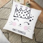 Baykuş Resimli Dijital Baskılı Dekoratif Yer Minderi - 70 x 70 cm Realhomes