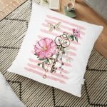 RealHomes Dijital Baskılı Dekoratif Yer Minderi - 70 x 70 cm Realhomes