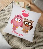 - yerminderi-YER-272 - Realhomes  I Love You Desenli Modern Tasarımlı Dekoratif Yer Minderi - 70 x 70 cm Realhomes