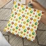 Hayvanlar Alemi Dijital Baskılı Dekoratif Yer Minderi - 70 x 70 cm Realhomes