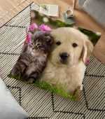 Hayvanlar Alemi Dijital Baskılı Dekoratif Yer Minderi - 70 x 70 cm Realhomes