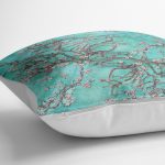 - yerminderi-YER-3001-1 - Realhomes  Yağlı Boya Yeşil Ağaç Motifleri Dijital Baskılı Yer Minderi - 70 x 70 cm Realhomes