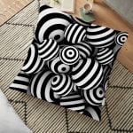 Palmiye ve Kadeh Resimli Dijital Baskılı Yer Minderi - 70 x 70 cm Realhomes