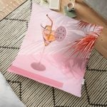 Siyah Beyaz 3 Boyutlu Küreler Dijital Baskılı Yer Minderi - 70 x 70 cm Realhomes