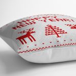 - yerminderi-YER-3028-1 - Realhomes Happy New Year Temalı Dijital Baskılı Dekoratif Yer Minderi - 70 x 70 cm Realhomes