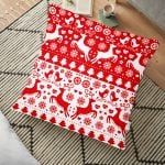 Ekose Merry Christmas Desenli Dijital Baskılı Yer Minderi - 70 x 70 cm Realhomes