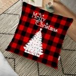 Beyaz Zeminde Kar Taneleri Tasarımlı Dekoratif Yer Minderi - 70 x 70 cm Realhomes