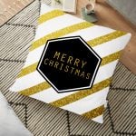 Geyik ve Çam Ağaçları Baskılı Dekoratif Yer Minderi - 70 x 70 cm Realhomes