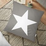 Siyah Kırmızı Beyaz Ekose Desenli Dekoratif Yer Minderi - 70 x 70 cm Realhomes