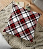 - yerminderi-YER-3083 - Realhomes Kırmızı Siyah Çapraz Ekose Desenli Dekoratif Yer Minderi - 70 x 70 cm Realhomes