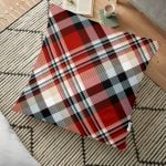 Lila Ekose Desenli Dekoratif Yer Minderi - 70 x 70 cm Realhomes