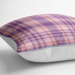 - yerminderi-YER-3086-1 - Realhomes  Lila Ekose Desenli Dekoratif Yer Minderi - 70 x 70 cm Realhomes