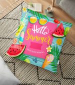 - yerminderi-YER-3098 - Realhomes  Summer Yaz Temalı Modern Tasarımlı 3D Yer Minderi - 70 x 70 cm Realhomes