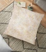 - yerminderi-YER-3120 - Realhomes  Modern Pudra Renkli Dijital Baskılı Dekoratif Yer Minderi - 70 x 70 cm Realhomes