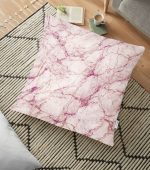 - yerminderi-YER-3123 - Realhomes  Modern Mermer Görünümlü Dijital Baskılı Yer Minderi - 70 x 70 cm Realhomes