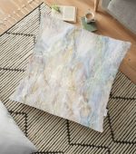 - yerminderi-YER-3127 - Realhomes Dekoratif Mermer Zeminli Dijital Baskılı Yer Minderi - 70 x 70 cm Realhomes