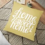 Mavi Renkli Mermer Desenli Dijital Baskılı Yer Minderi - 70 x 70 cm Realhomes