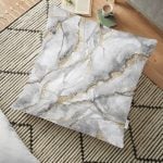 Modern Yıldız Desen Dijital Baskılı Dekoratif Yer Minderi - 70 x 70 cm Realhomes