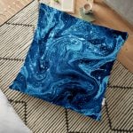 Geometrik Mermer Zeminli Modern Yer Minderi - 70 x 70 cm Realhomes