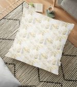 Geometrik Mermer Zeminli Modern Yer Minderi - 70 x 70 cm Realhomes