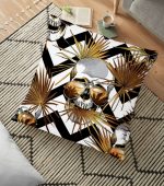 Kurukafa Desenli Geometrik Yer Minderi - 70 x 70 cm Realhomes