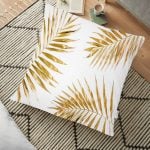 Renkli Palmiyeler Özel Tasarım Dekoratif Yer Minderi - 70 x 70 cm Realhomes