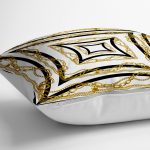 RealHomes Geometrik Zeminli Özel Tasarım Yer Minderi - 70 x 70 cm Realhomes