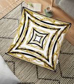 RealHomes Geometrik Zeminli Özel Tasarım Yer Minderi - 70 x 70 cm Realhomes