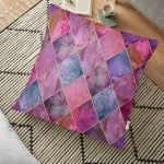 Ogea Pudra Zeminli Özel Tasarım Yer Minderi - 70 x 70 cm Realhomes