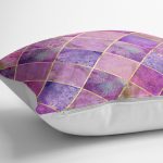 - yerminderi-YER-3179-1 - Realhomes  Geometrik Açık Pudra Renkli Modern Yer Minderi - 70 x 70 cm Realhomes